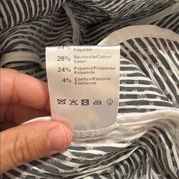 Talbot Runhof Seersucker Shirt Dress SZ US 2 EUC - Picture 7 of 8